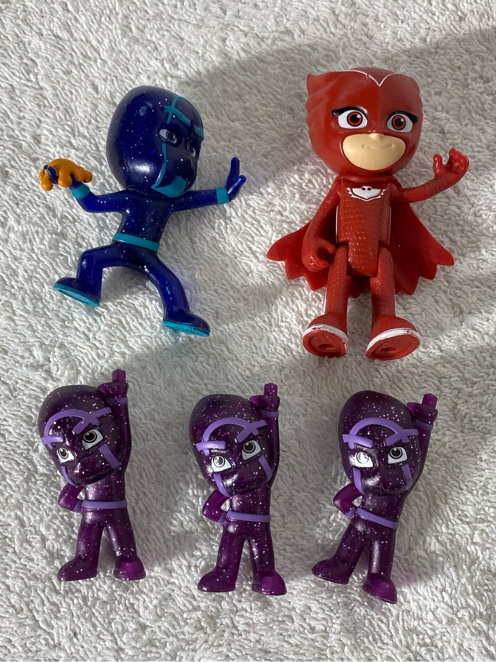 PJ Masks Figure Owlette Night Ninja and 3 Ninjalinos 5Pcs